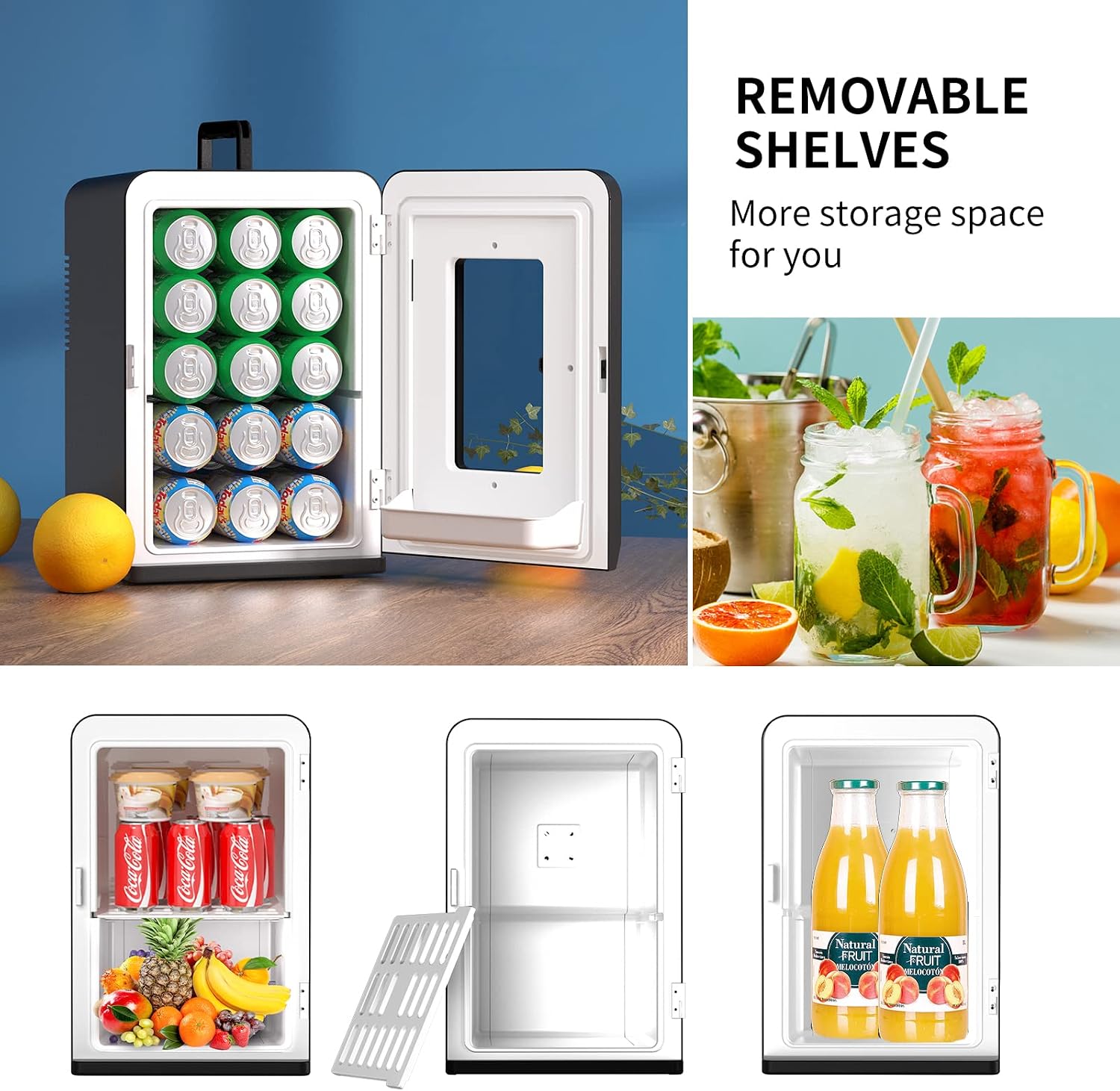 Thumbnail 4 de Cumeod Mini Kühlschrank 15 Liter, 21 Dosen