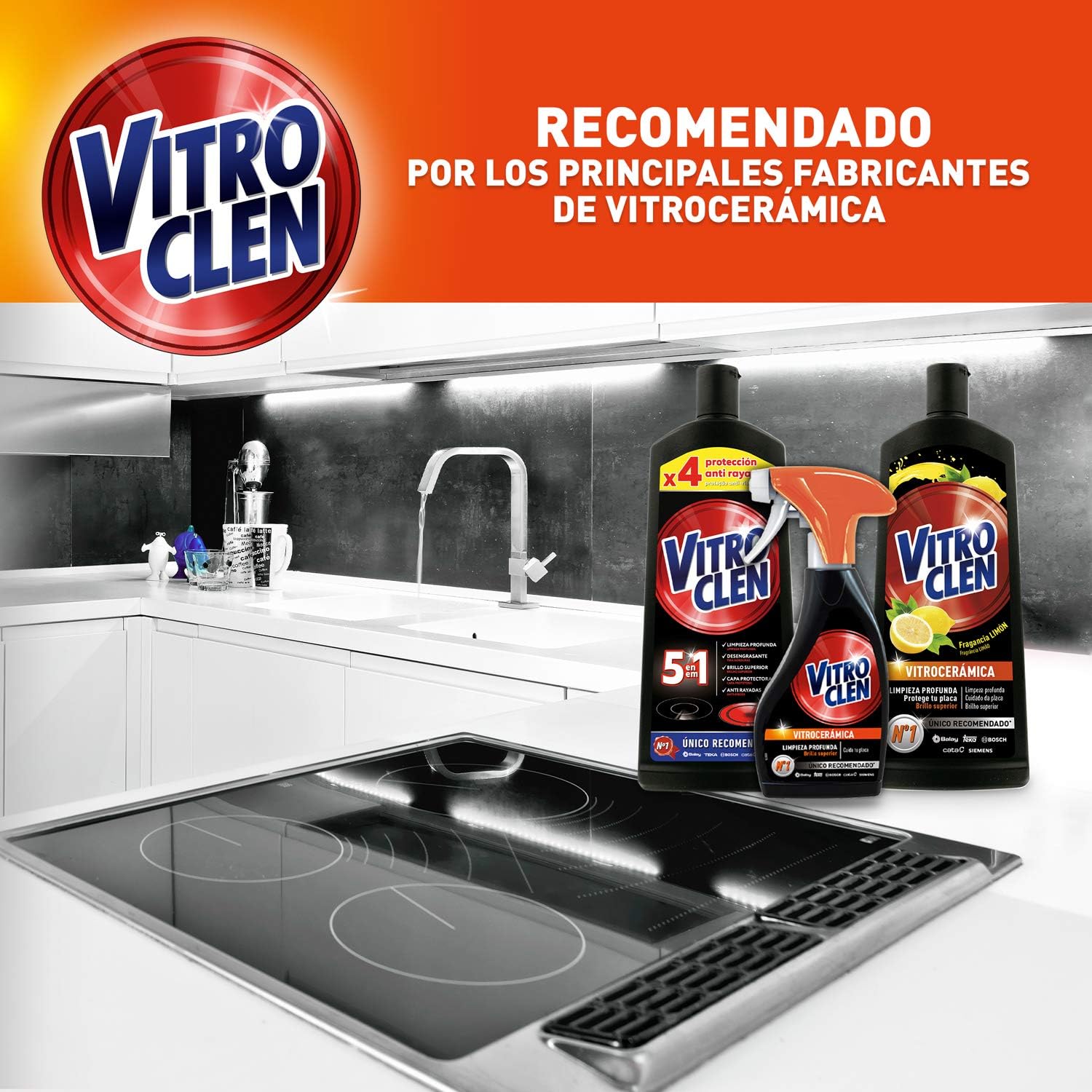 Thumbnail 5 de Vitroclen Crema para Placas de Vitrocerámica 900 ml🧼