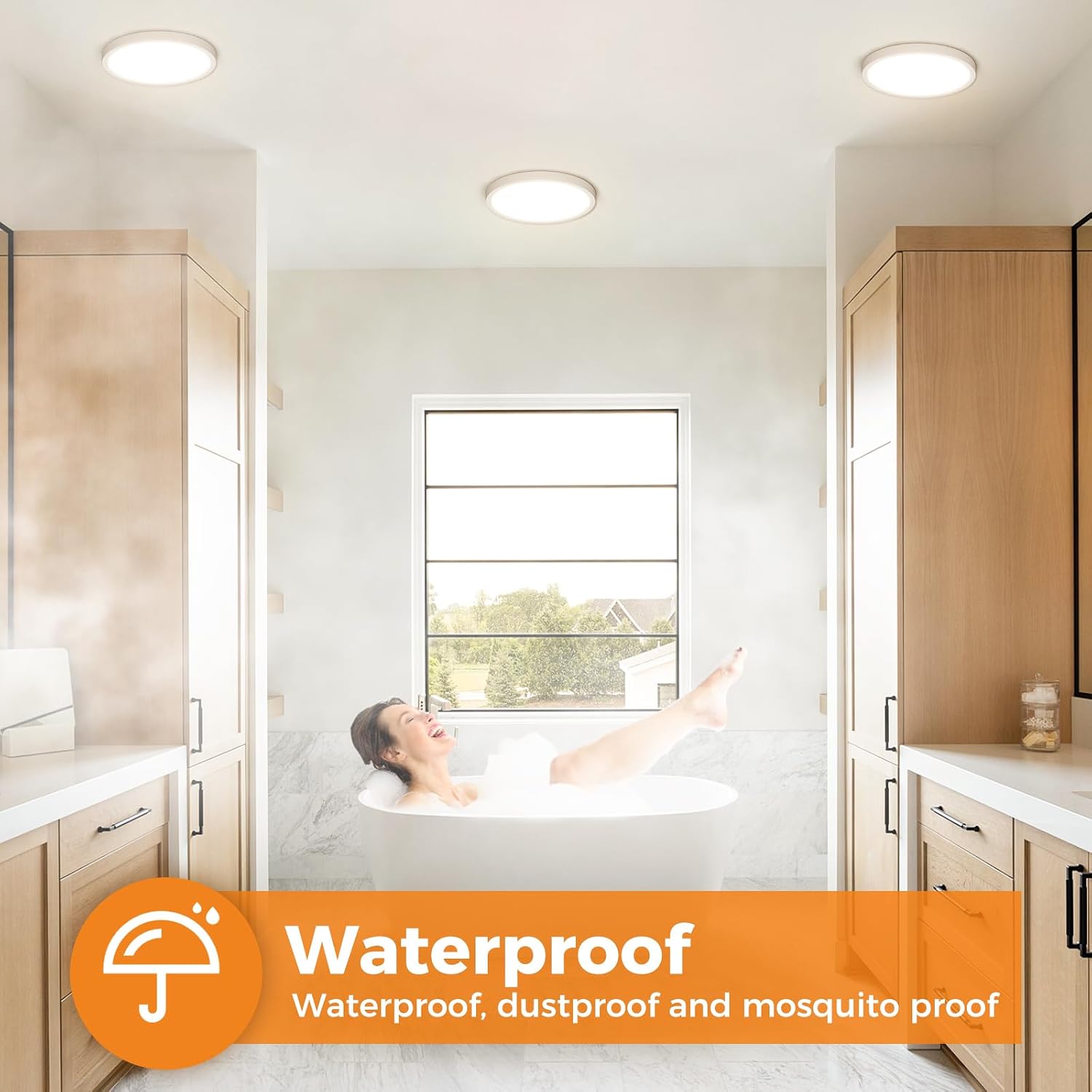 Thumbnail 2 de slochi Bathroom Light 3000K/4000K/6500K Flush Ceiling Light