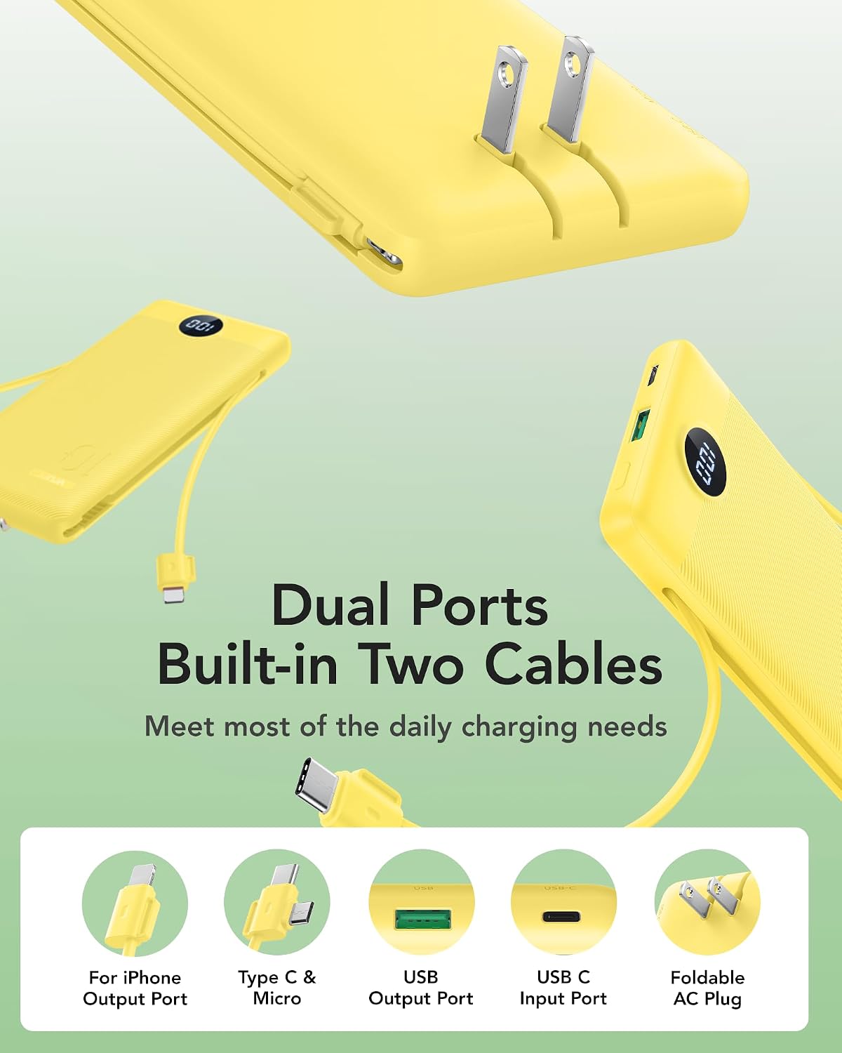 Detalle 2 de VRURC Power Bank 10000mAh