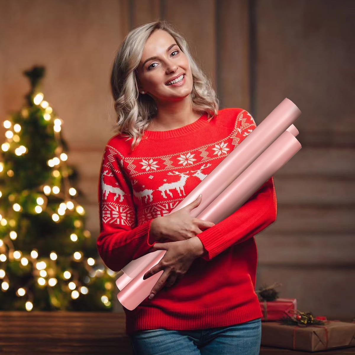 Thumbnail 6 de HBell Pink Wrapping Paper Roll 44cm x 10m
