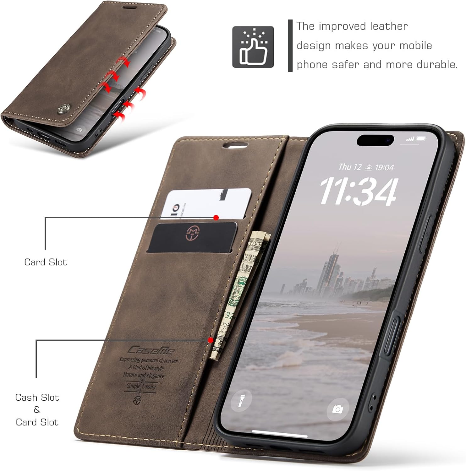 Detalle 2 de Cracedily Wallet Case for iPhone 16