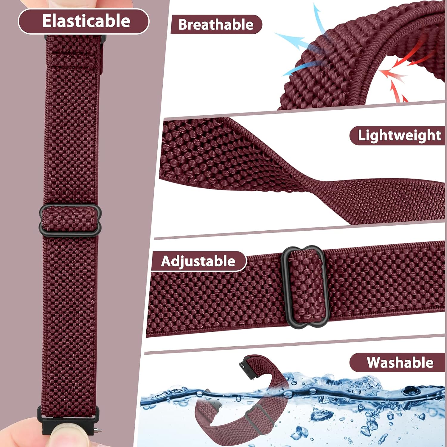 Detalle 2 de SHIJZWD Uhrenarmband mit Schnellverschluss 18 mm