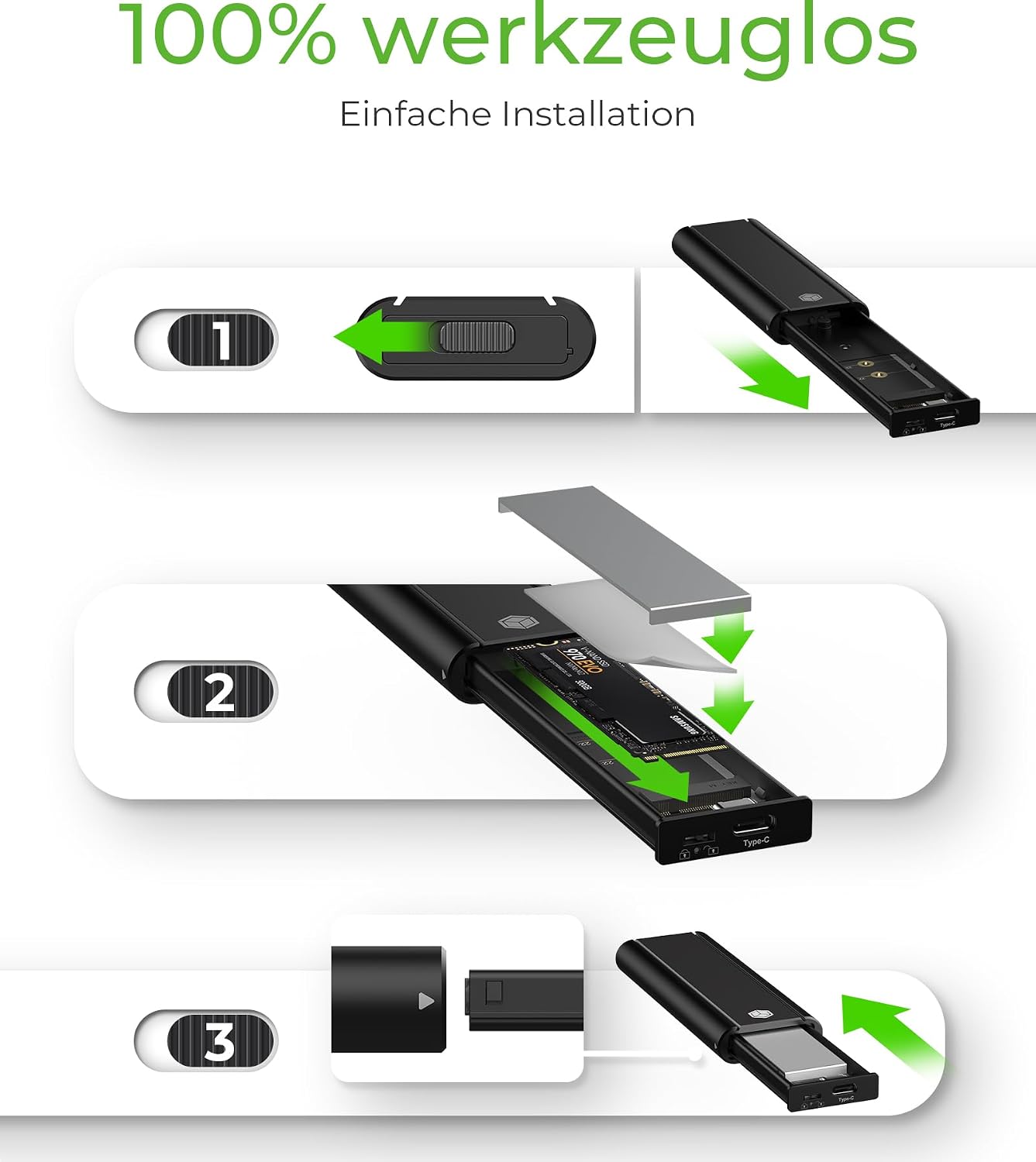Thumbnail 1 de ICY Box IB-1807MT-C31 NVMe Gehäuse