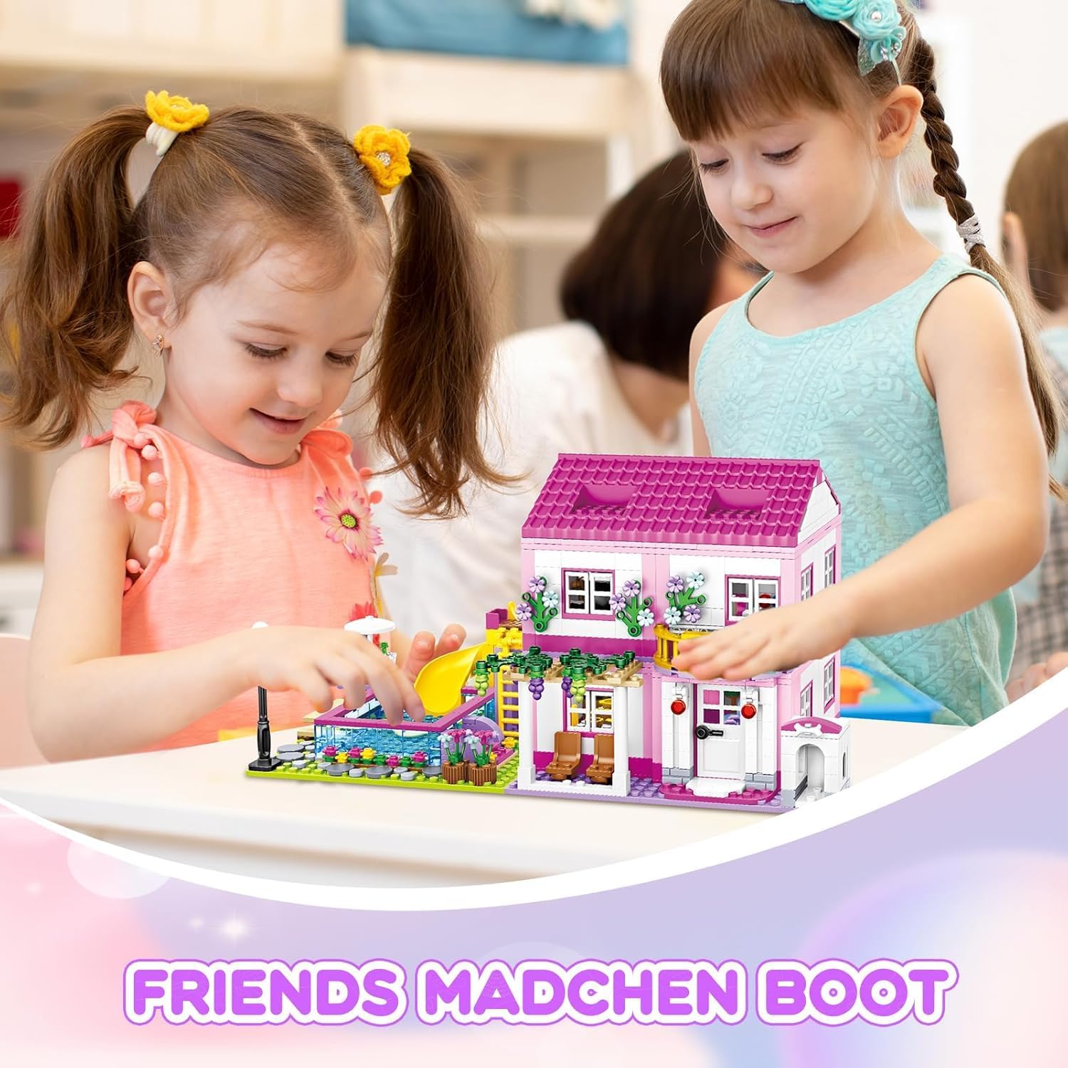 Detalle 1 de TOY PLAYER Friends Pink Villa 1523 Steine