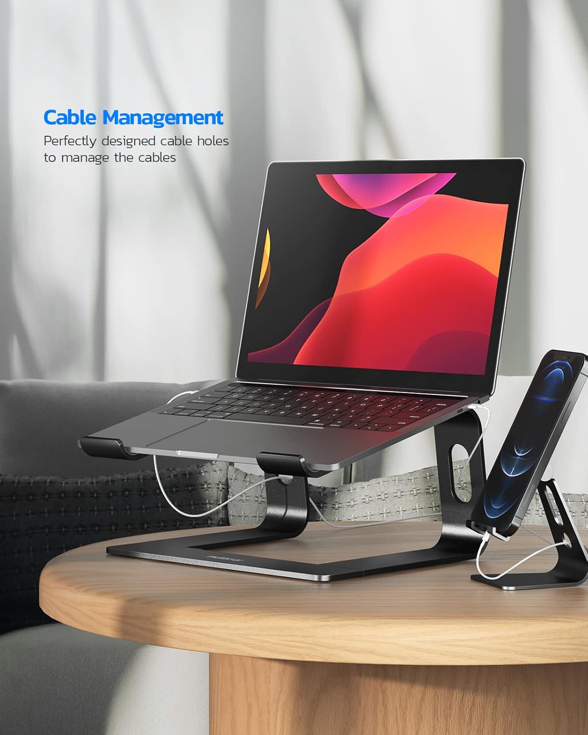 Thumbnail 5 de Nulaxy C3 Laptop Stand (Aluminium) for desks — ventilated riser for 10–16 inch laptops