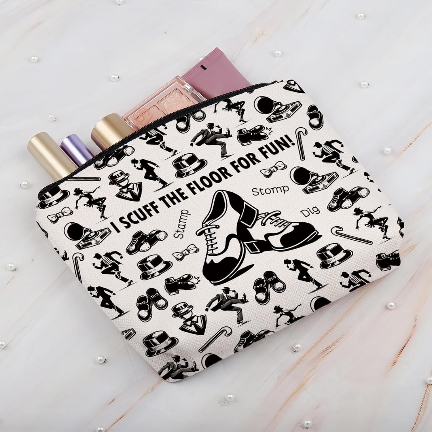 Thumbnail 5 de PLITI Tap Dancer Gift Makeup Bag – Dance Lover Gift Bag for Teachers and Moms