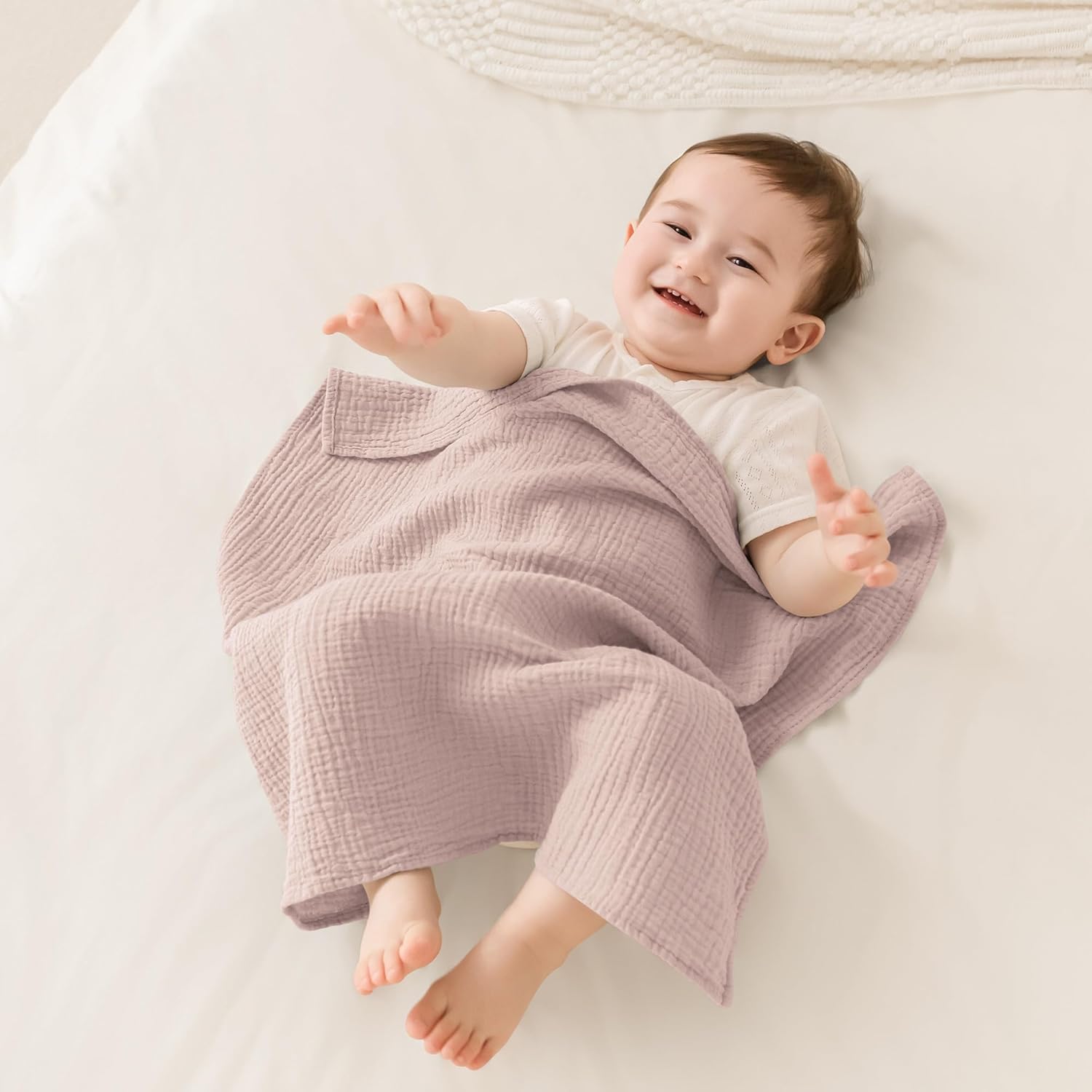 Thumbnail 3 de Susurration Mulltücher Baby Spucktücher 5er-Pack aus 100% Baumwolle, 60 x 60 cm (Musselin, Pink Pentagram)