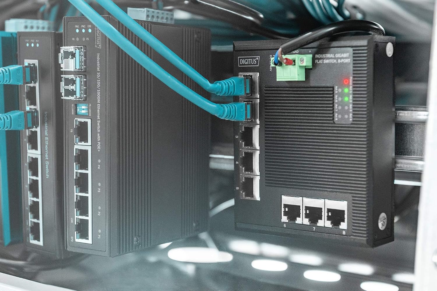 Thumbnail 2 de DIGITUS płaski przełącznik sieciowy, 8-portowy Gigabit Ethernet, DIN, bez wentylatora