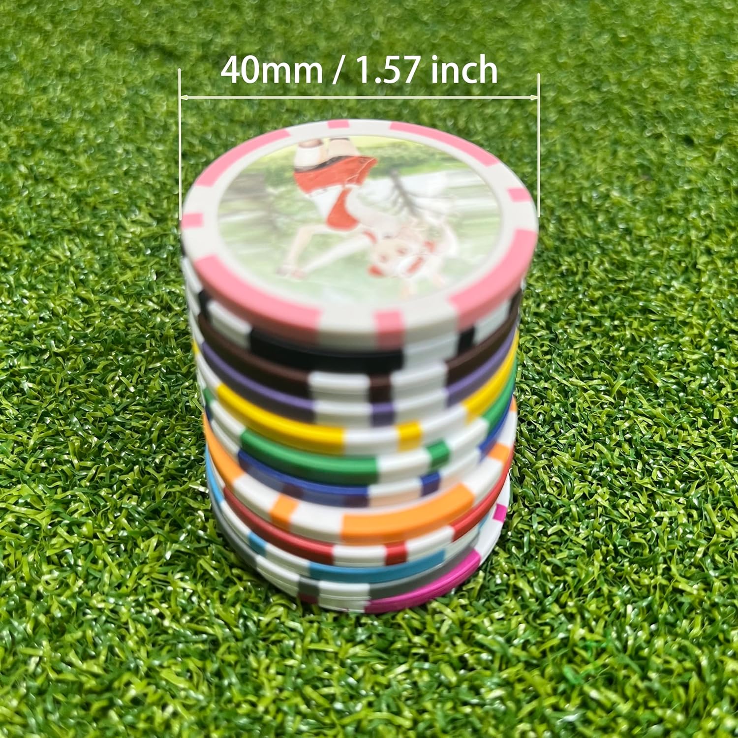 Thumbnail 5 de HH-GOLF Golf Ball Marker Poker Chips – 12 Styles, Golf Themed Ball Markers