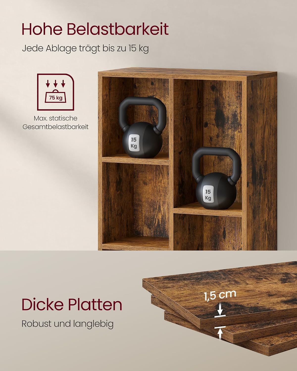 Thumbnail 5 de VASAGLE Bücherschrank LBC025X01 24×50×80 cm