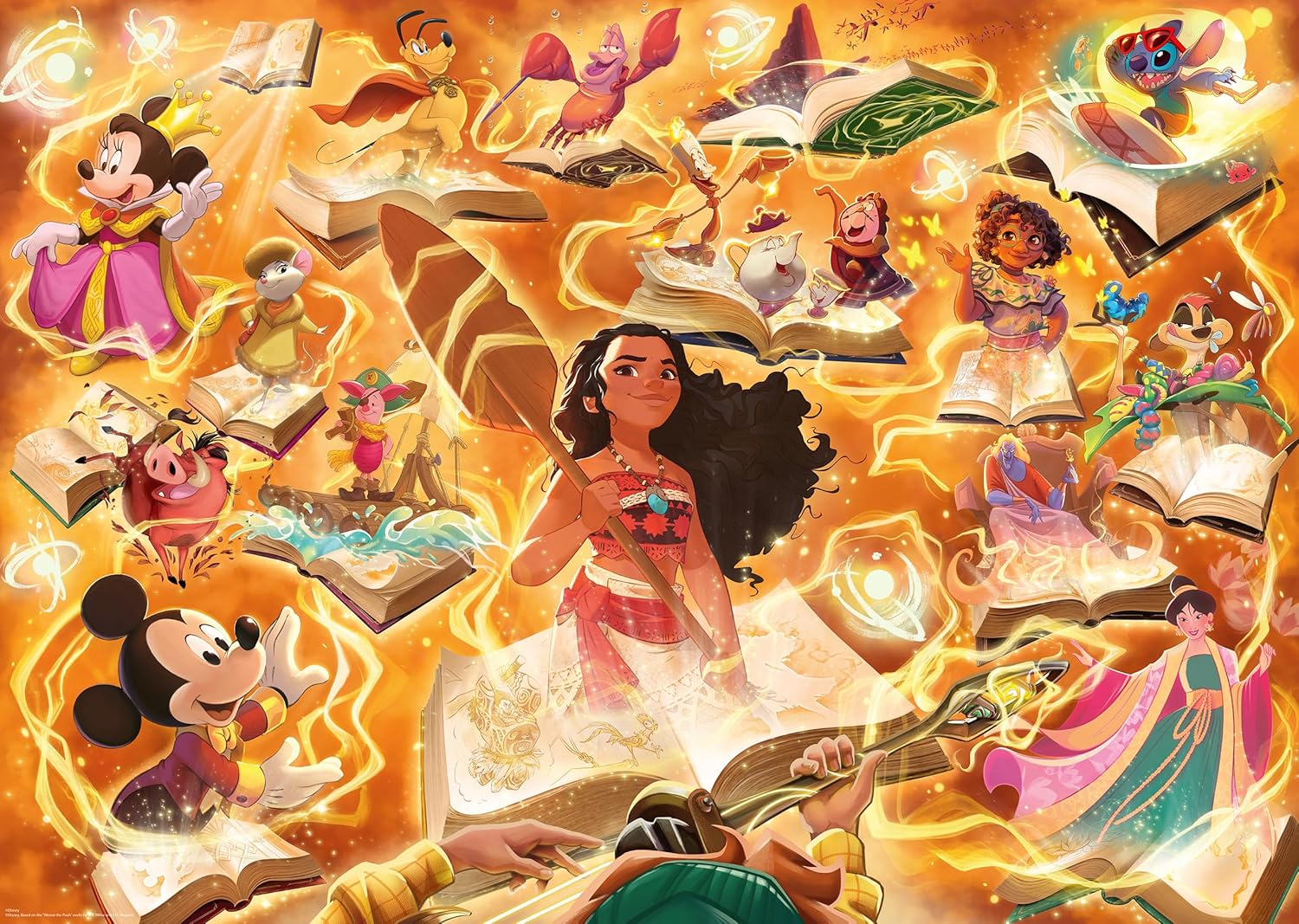 Detalle de Ravensburger Disney Lorcana Glimmers of the Realm: Amber 1000 Piece Puzzle