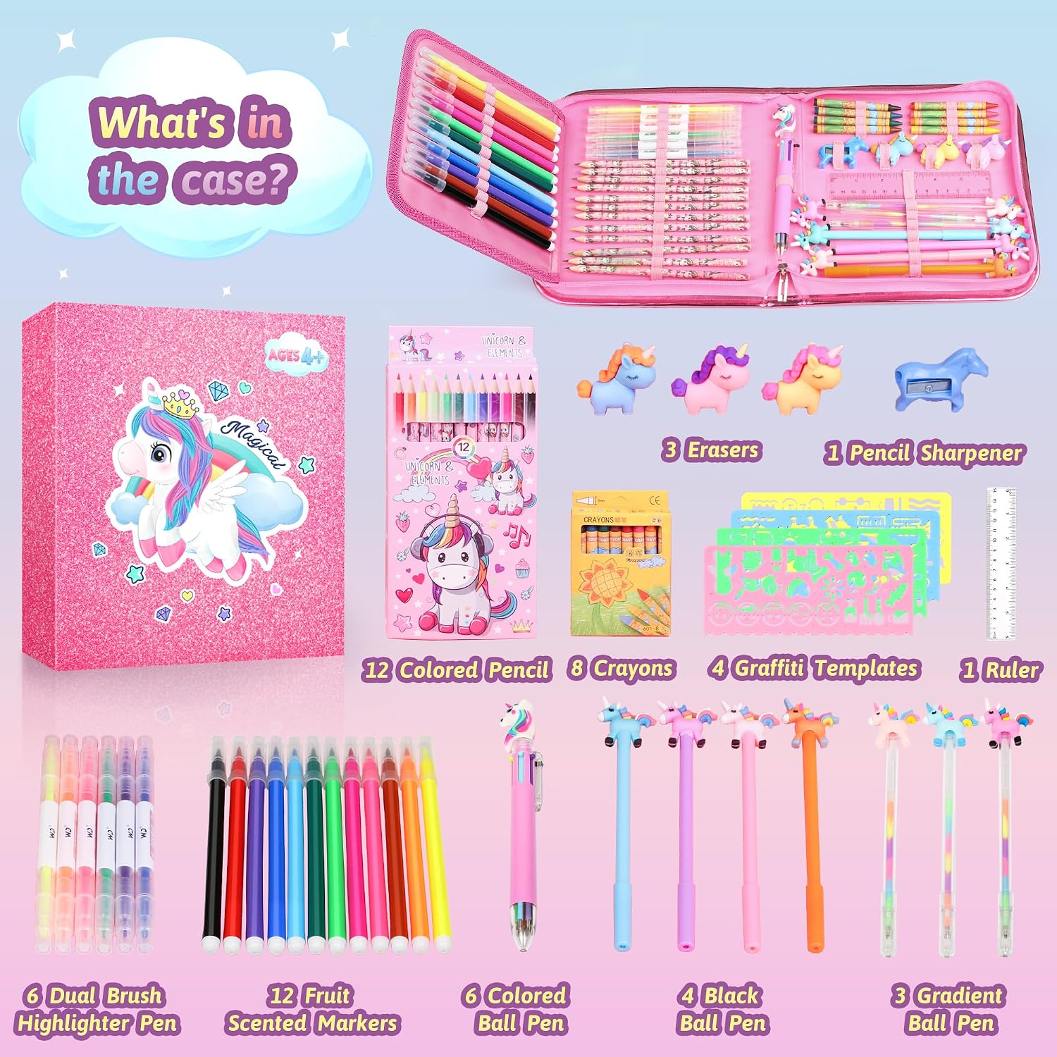 Thumbnail 6 de Hot Bee Colouring Pens: Unicorn-Themed Art Set for 4–7 Year Olds