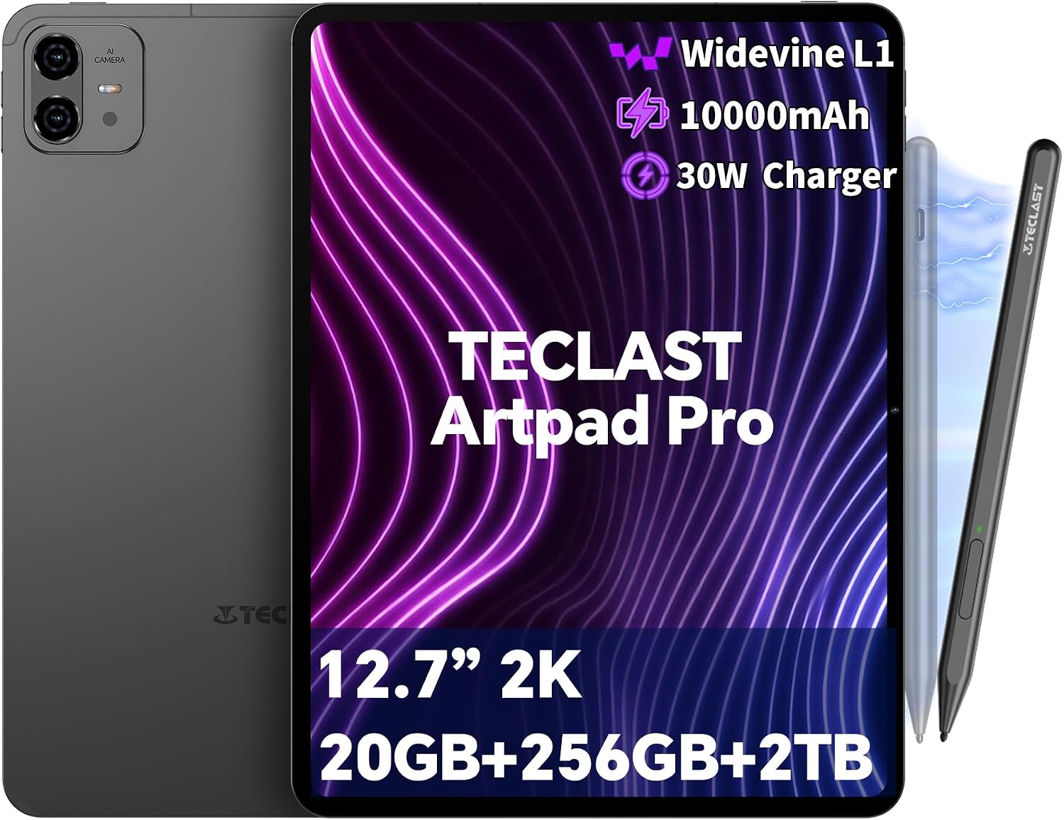 Detalle de TECLAST Android-Tablet 12,7 Zoll (Helio G99) mit Dual-SIM LTE, 20 GB RAM/256 GB ROM und S-Pen „T-Pen“
