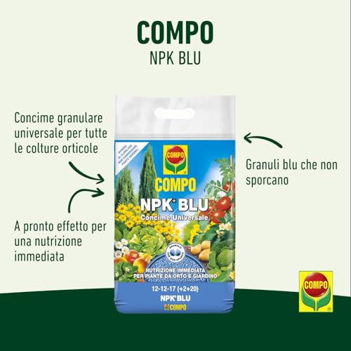 Detalle de COMPO NPK Blu: Concime Universale Granulare da 4 kg per orto e giardino