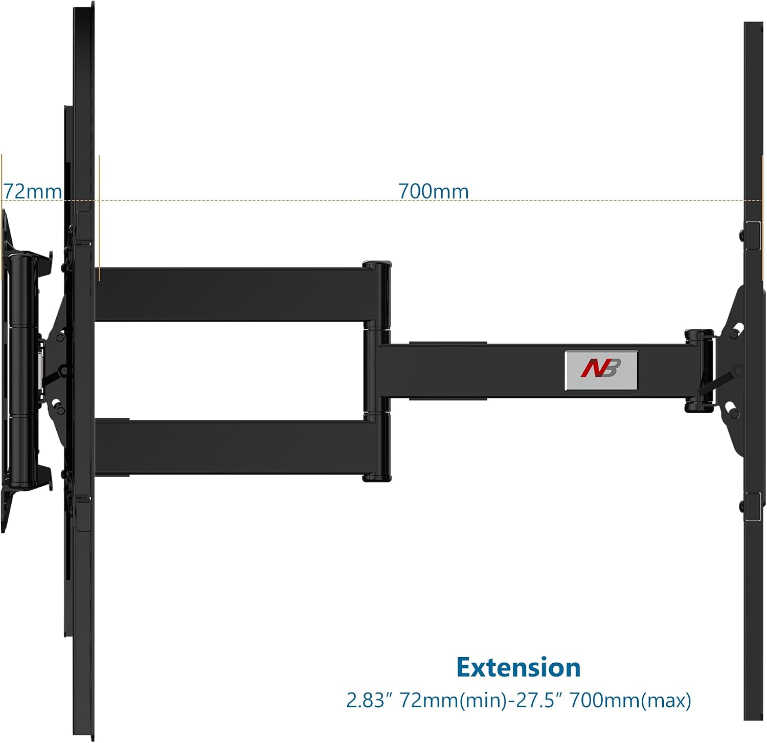 Thumbnail 4 de NB North Bayou Heavy Duty TV Wall Mount 91 kg
