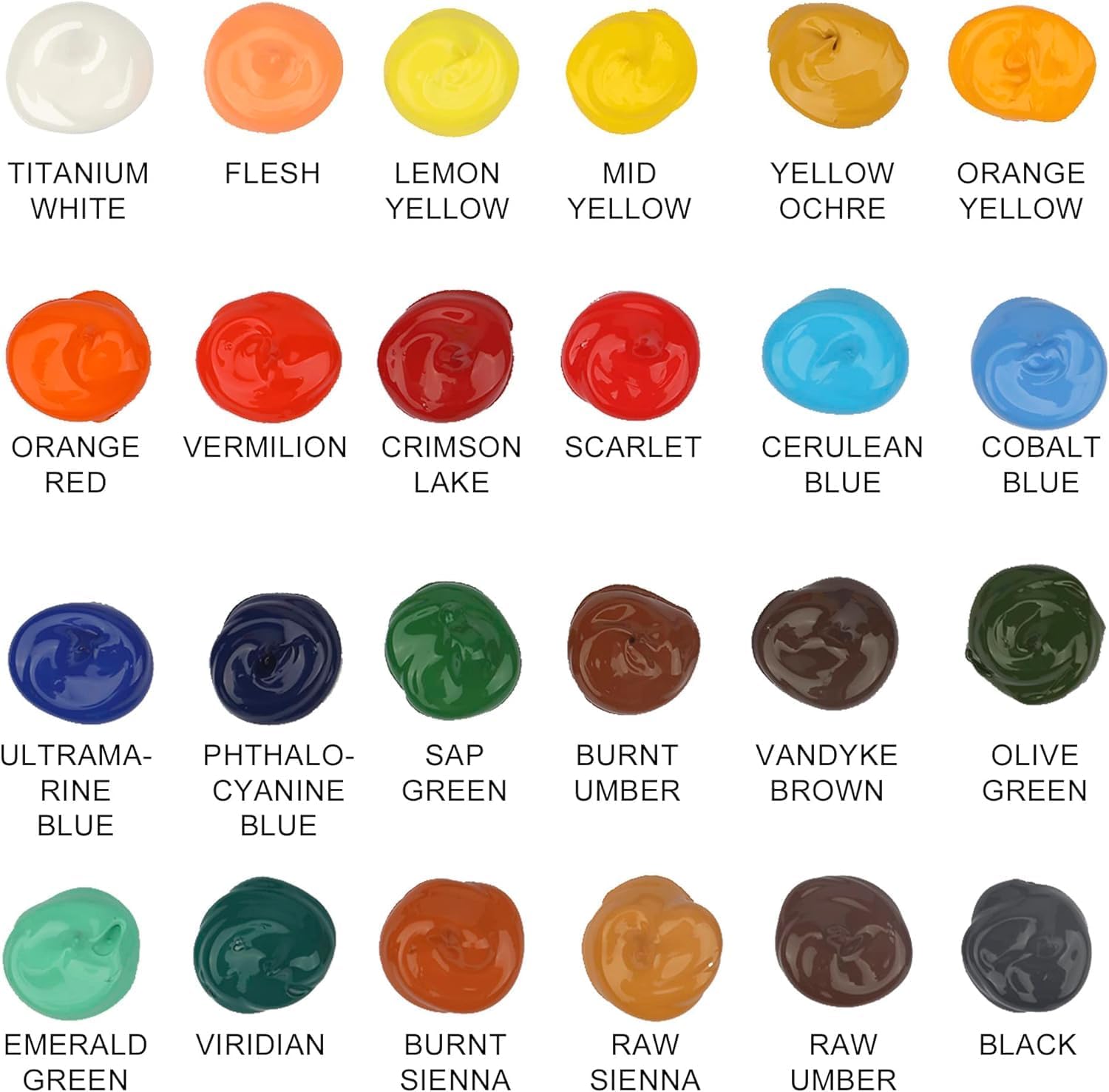 Thumbnail 2 de Halobios 24-Color Acrylic Paint Set (12ml) with Brushes, Palette and Canvas – Practical Starter Kit