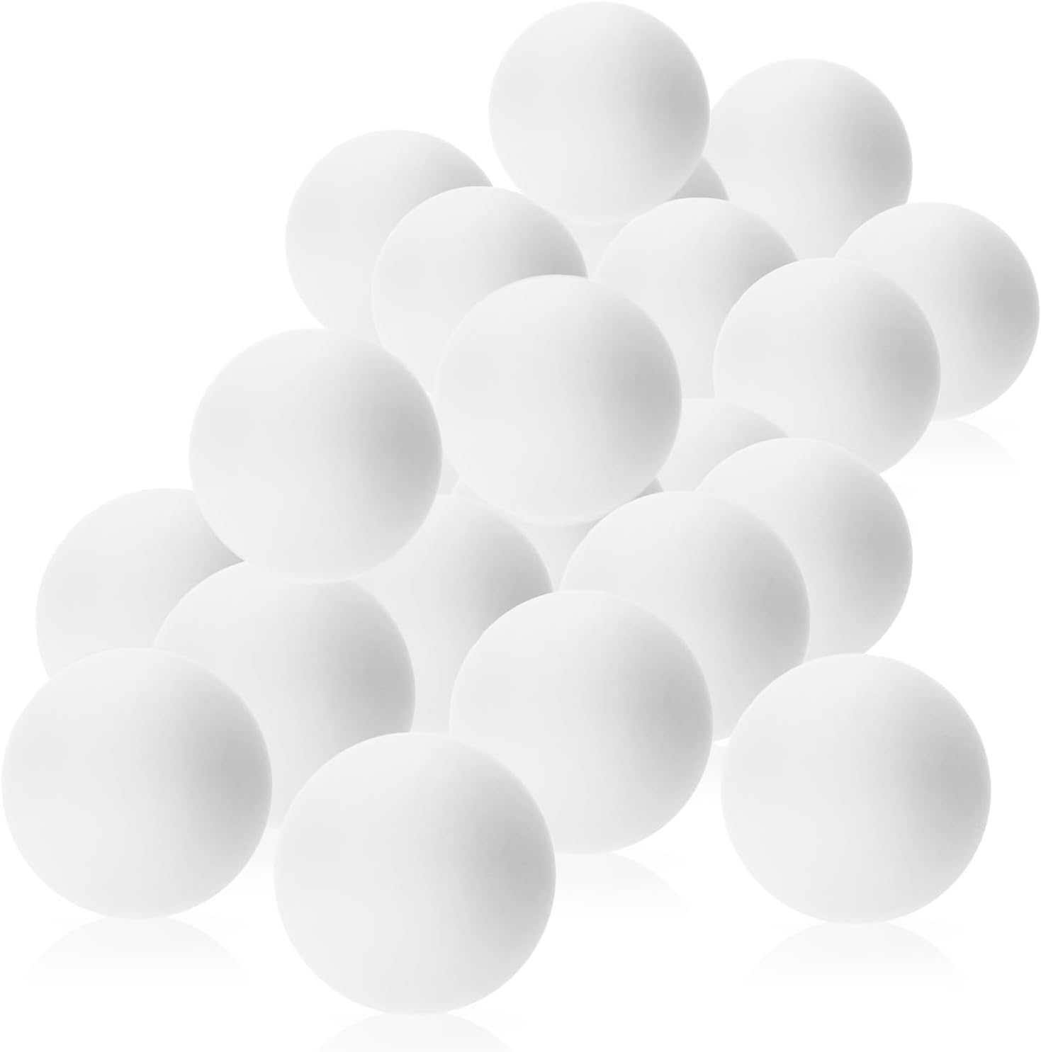 com-four® Palline da ping pong da 40 mm (ABS) in bianco opaco, confezioni da 48/72/144 pz