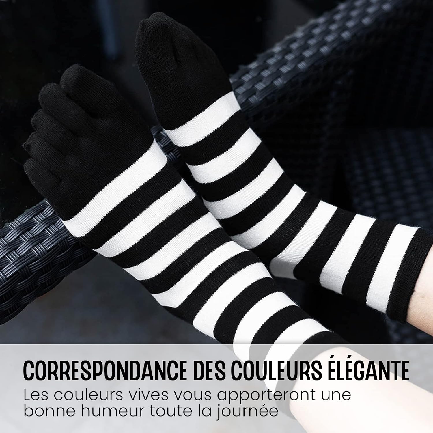Thumbnail 4 de PUTUO Chaussettes 5 Doigts Homme 5 paires