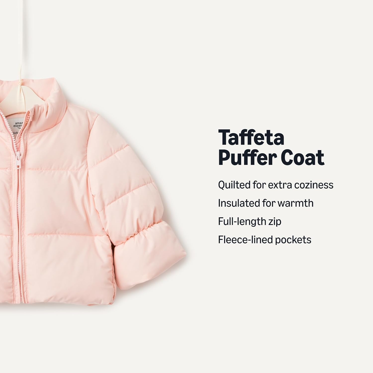 Detalle de Amazon Essentials x Sofia Grainge Toddler & Baby Girls' Taffeta Puffer Jacket