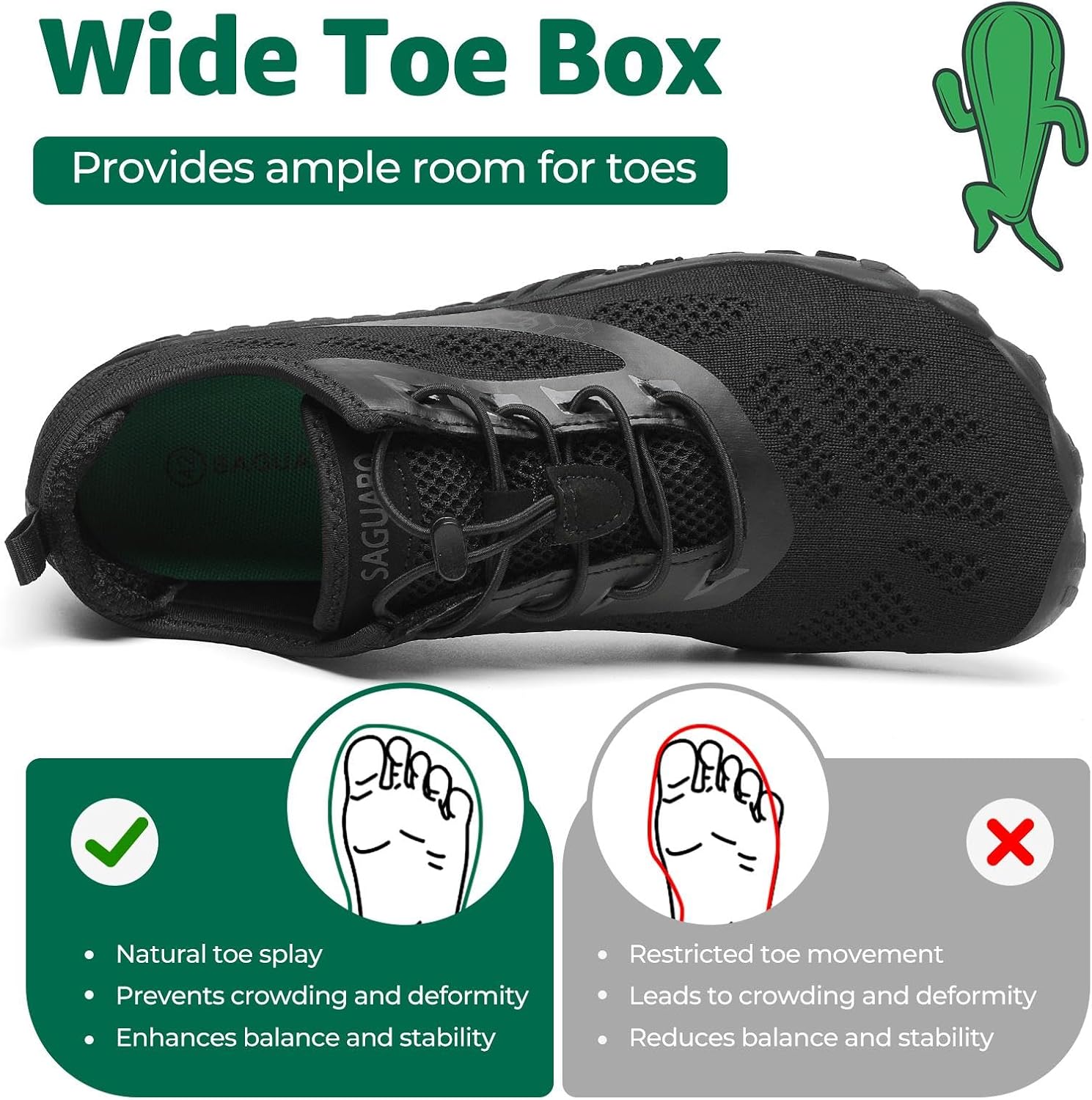 Thumbnail 1 de SAGUARO Scarpe da Trail Running Uomo Donna barefoot: comfort, ampia punta e suola antiscivolo per trail e fitness