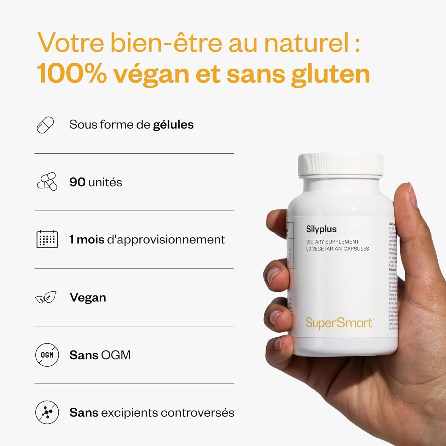 Thumbnail 4 de SilyPlus – Silymarine 10x Plus Absorbable: soutien hépatique et digestif, vegan (Phytosome Siliphos)