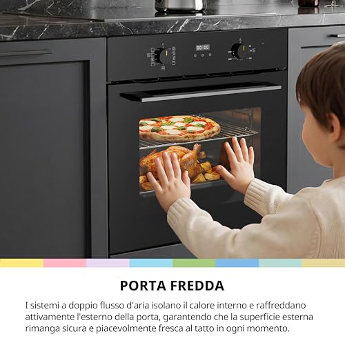 Thumbnail 6 de COMFEE' CBO70M80D2-BK Forno Elettrico Ventilato da Incasso Multifunzione da 70 L