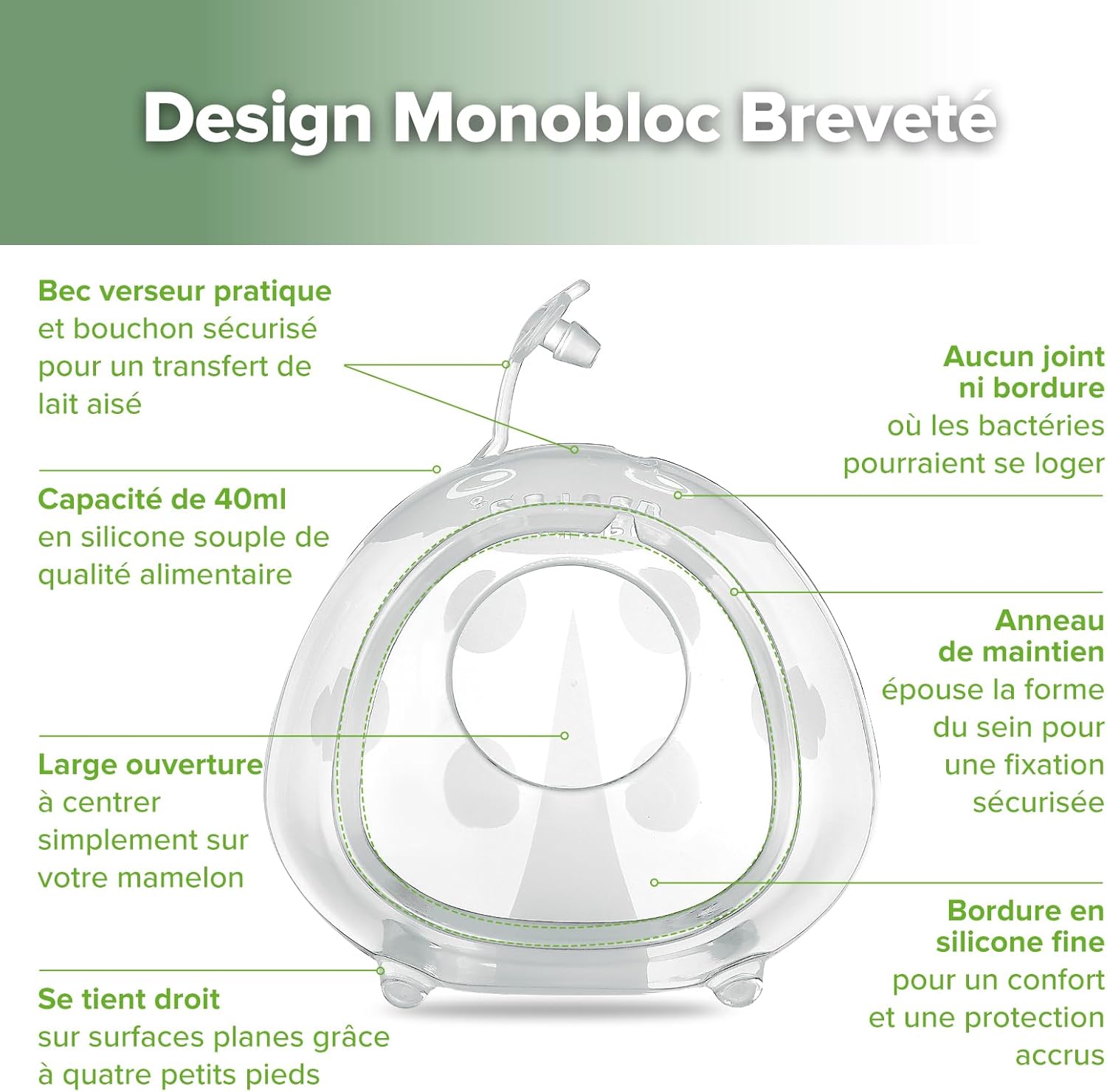 Thumbnail 3 de Haakaa 40 ML Coquillage Allaitement — Coquilles d’allaitement transparentes, réutilisables et silencieuses