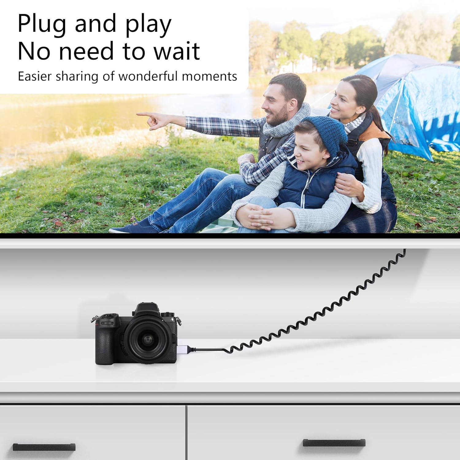 Detalle de RIIEYOCA Micro HDMI to HDMI 4K@60Hz 1.5m cable