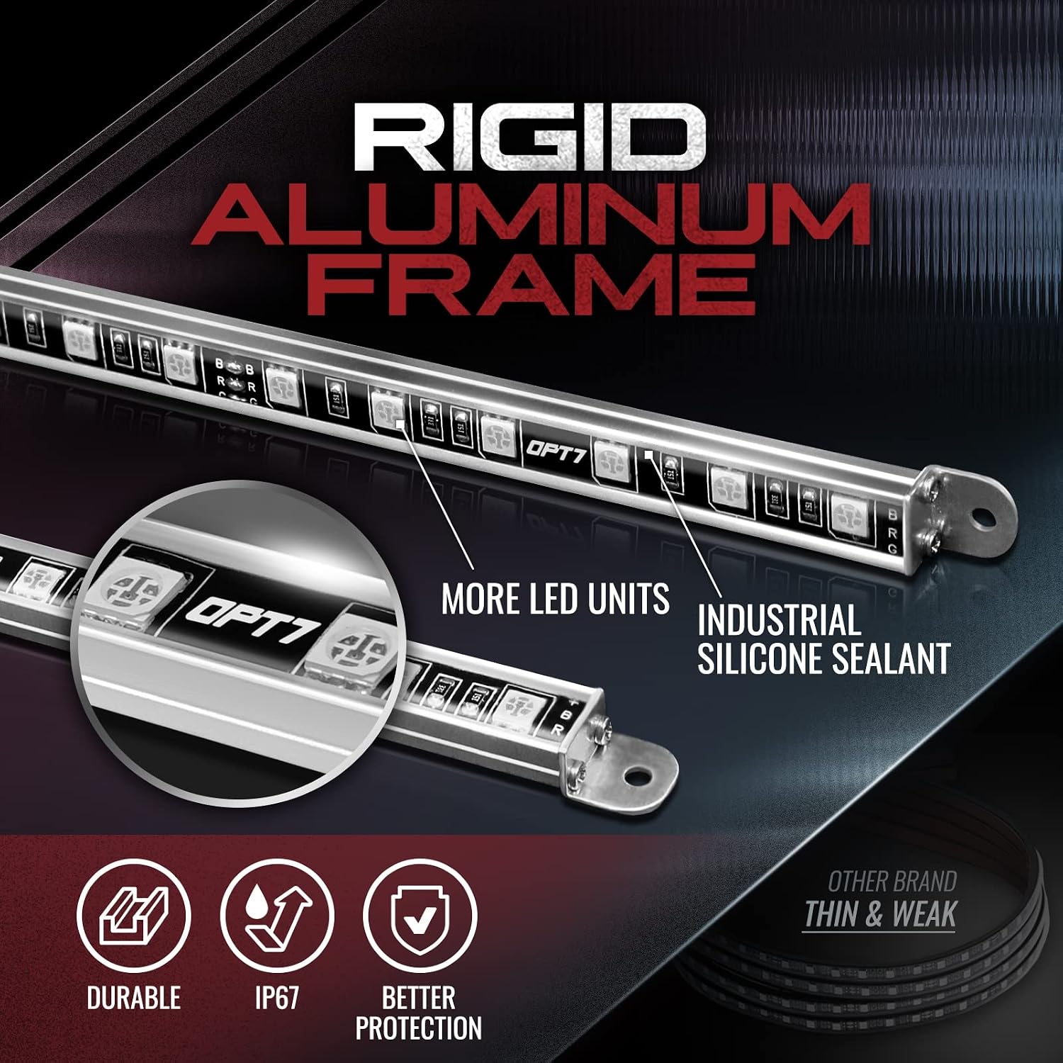 Detalle de OPT7 underglow light kit, aluminium