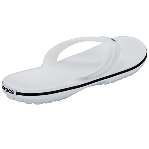 Detalle de Crocs Crocband Flip Unisex Blanco (36/37 EU) – Sandalia ligera con suela EVA