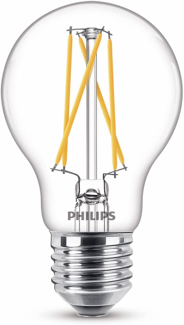 Thumbnail 2 de Philips lampadina LED E27 60 W, luce bianca calda dimmerabile, vetro trasparente (1 pezzo)