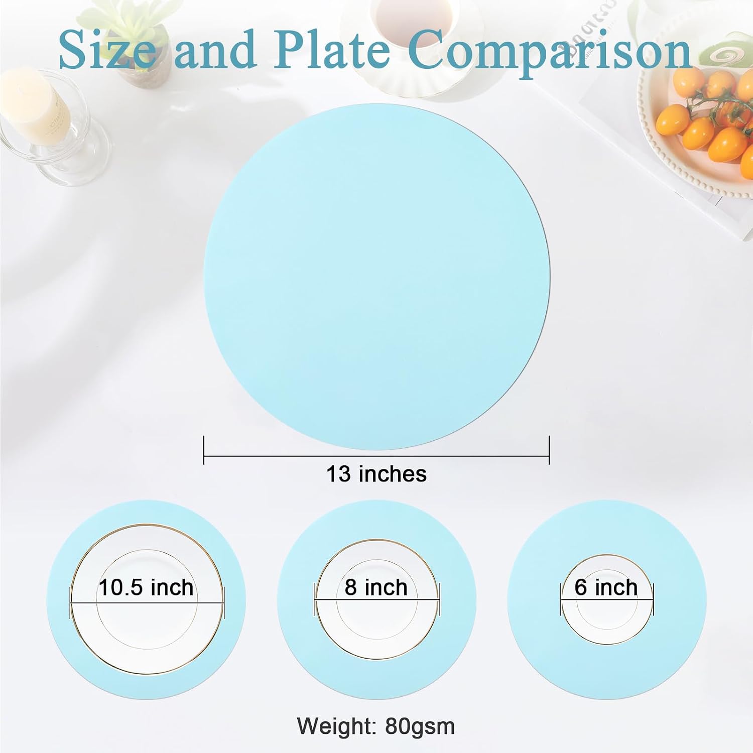 Detalle 2 de SHACOS Disposable Paper Placemats, 13-Inch
