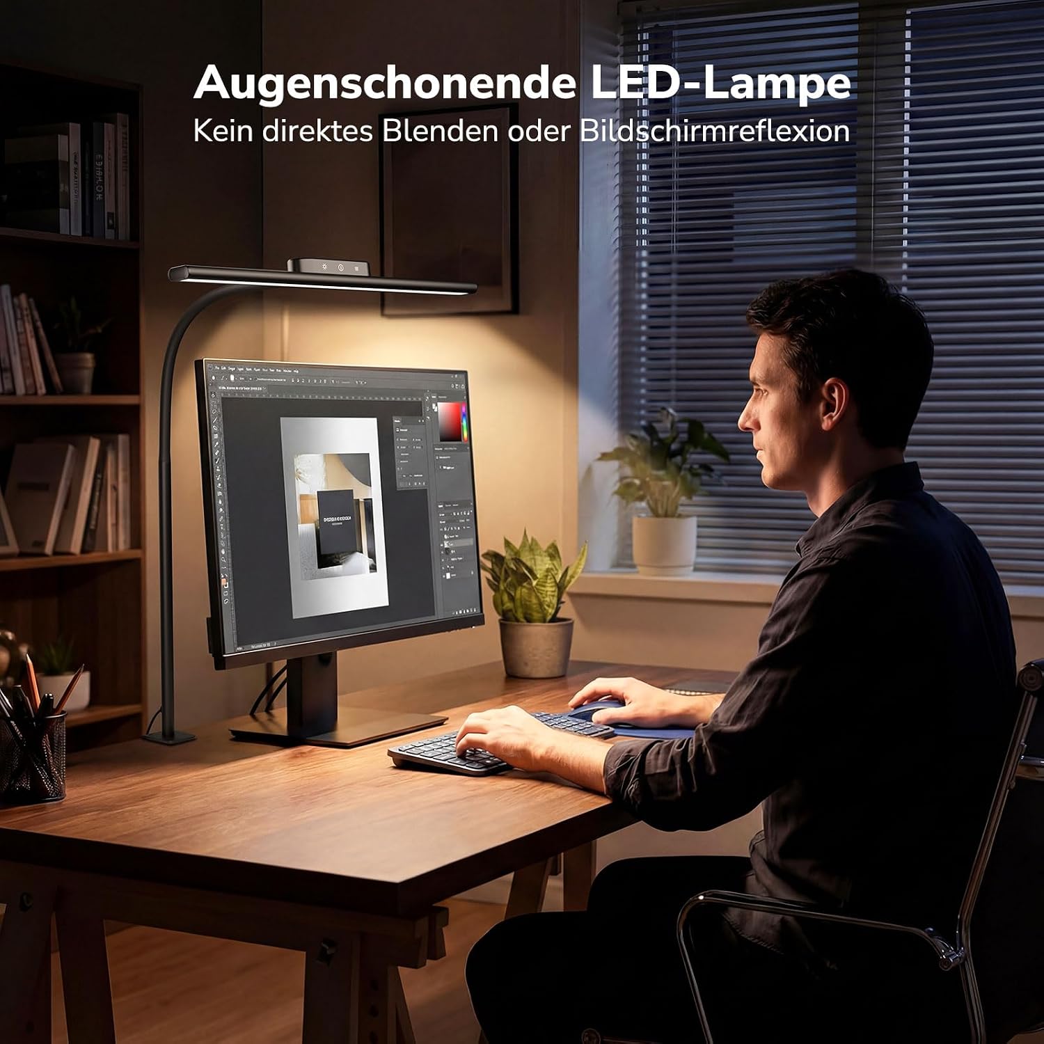 Detalle 2 de Lepro Schreibtischlampe mit Klemme – flexibler, augenschonender Komfort für Arbeit und Studium
