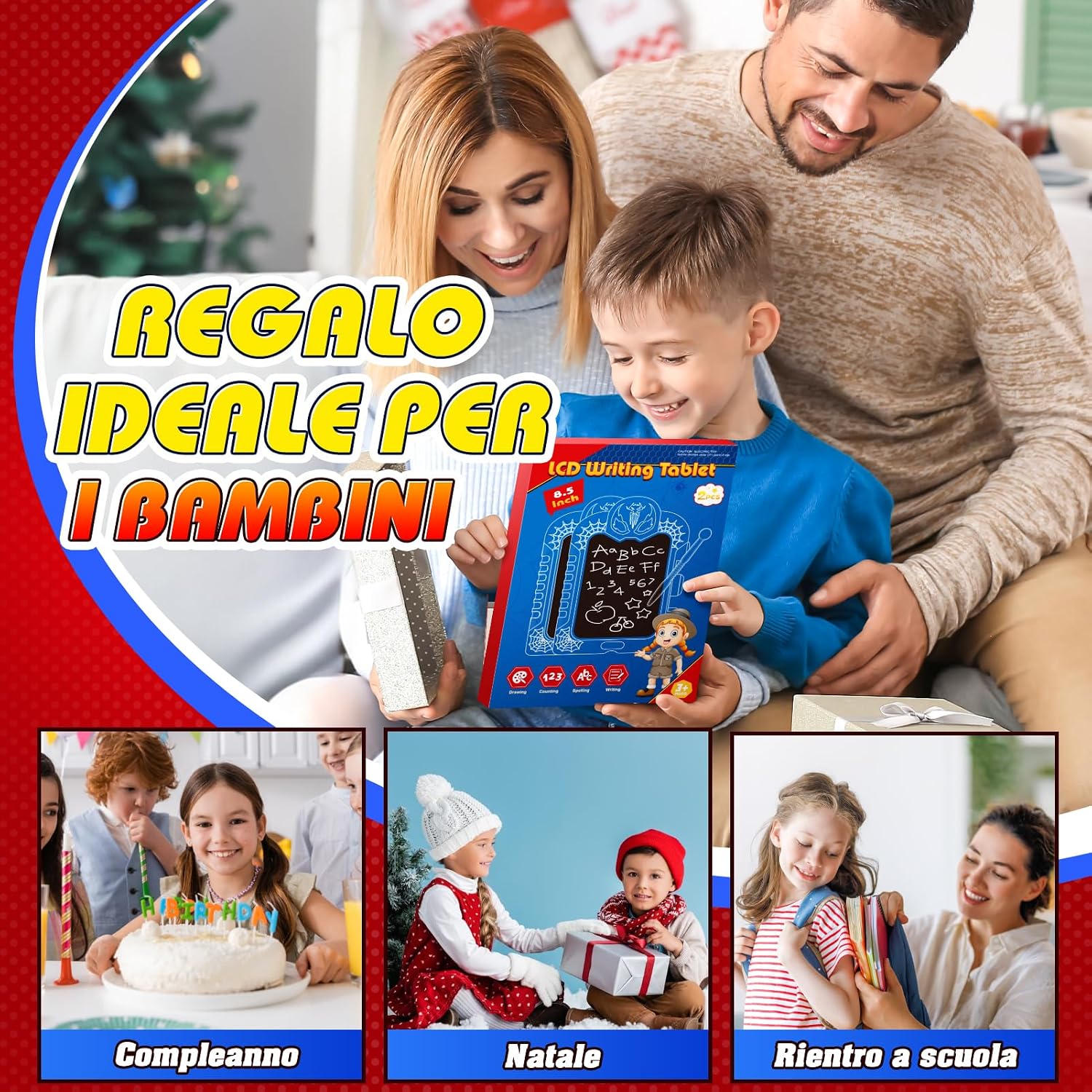 Thumbnail 6 de Braxel 2 Pezzi Lavagna per Bambini 8,5'' – Lavagna Magica Colorata, Cancellabile e Portatile