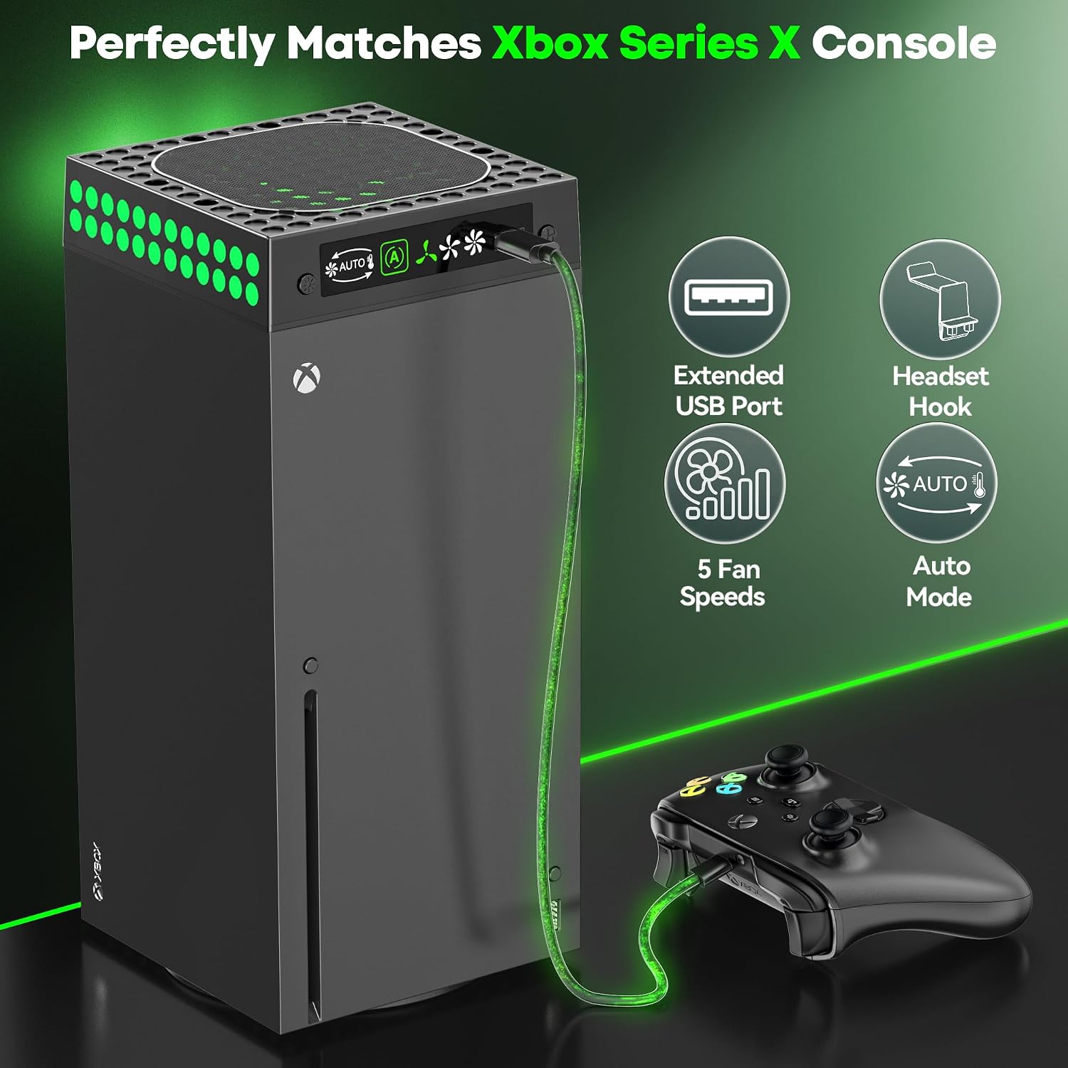 Thumbnail 3 de Xbox Series X Cooling Fan with 9 RGB Lights