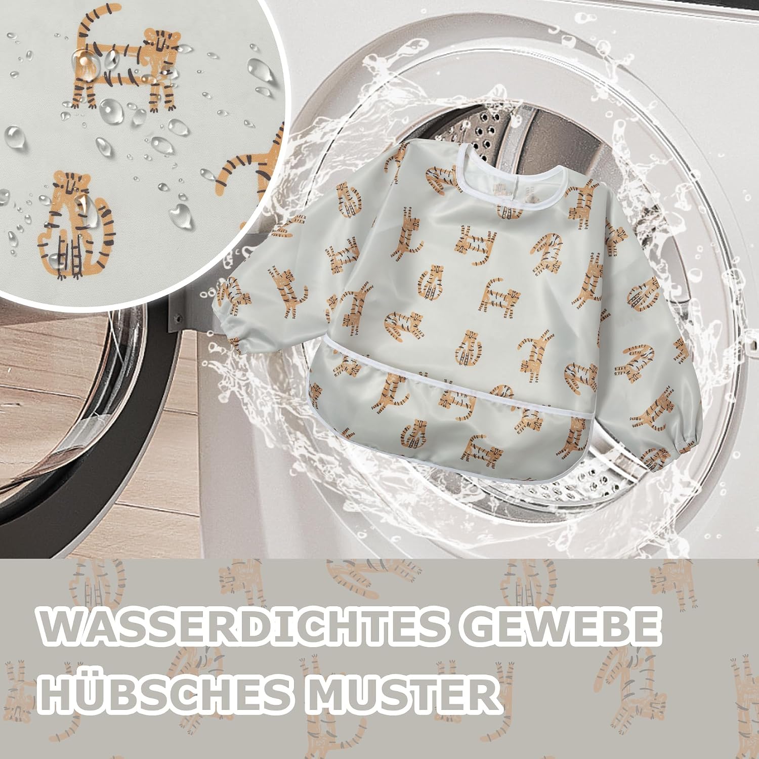 Detalle 2 de Little Dimsum Lätzchen mit Ärmeln 2er-Pack