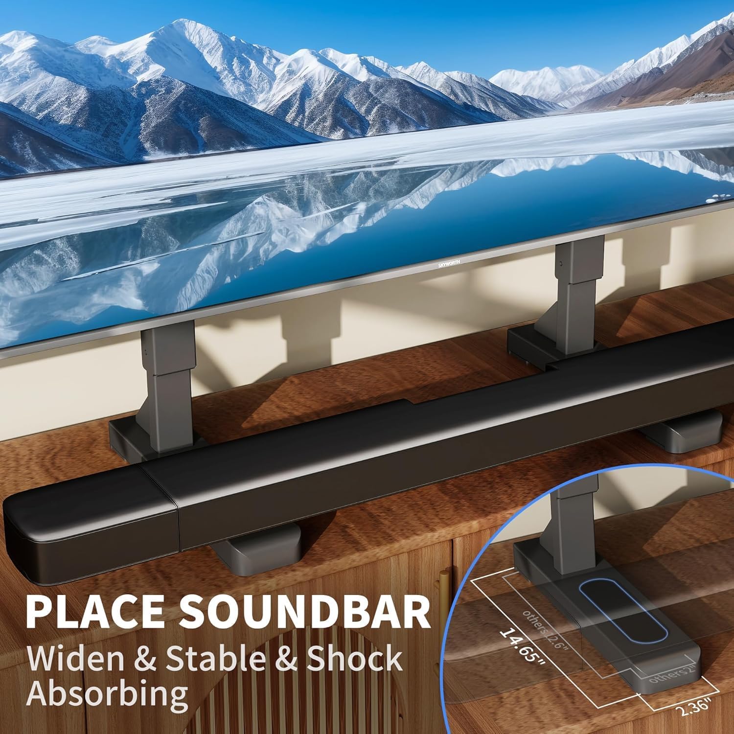 Thumbnail 5 de TV stand table top support 68kg VESA