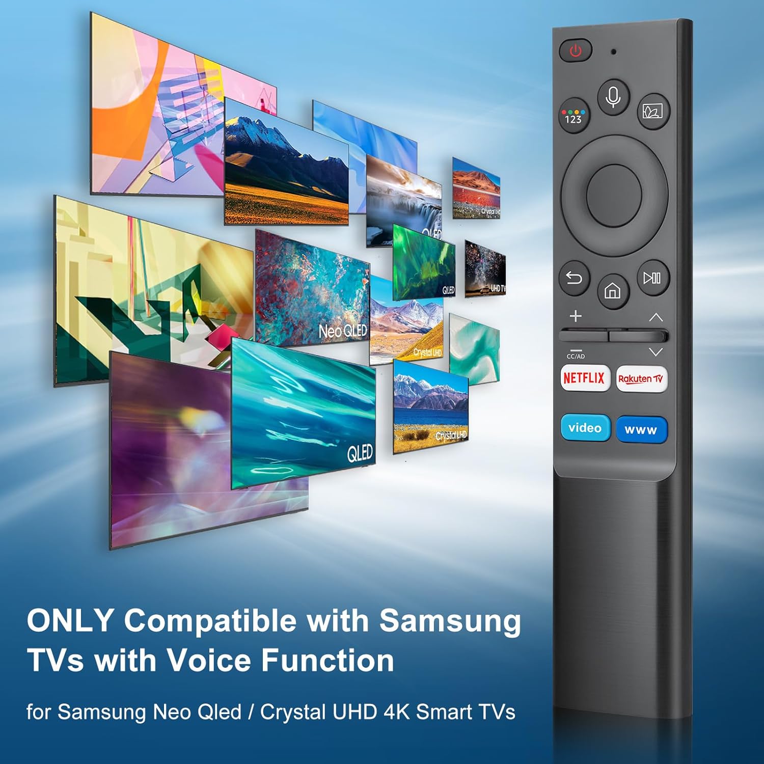 Thumbnail 1 de Sprachersatz für Samsung Smart-TV-Fernbedienung mit Sprachfunktion und 4 Shortcut-Tasten (für ausgewählte Modelle)