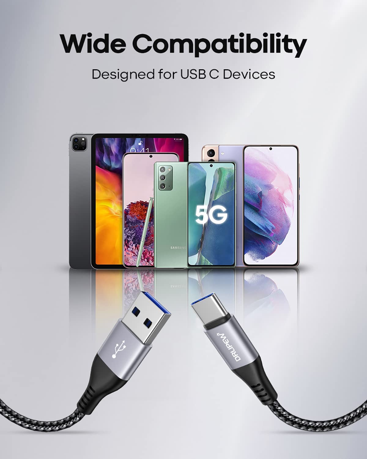 Thumbnail 6 de DRLIPEW 2-Pack 2m USB Type-C Fast Charger Cable (USB-A to USB-C)