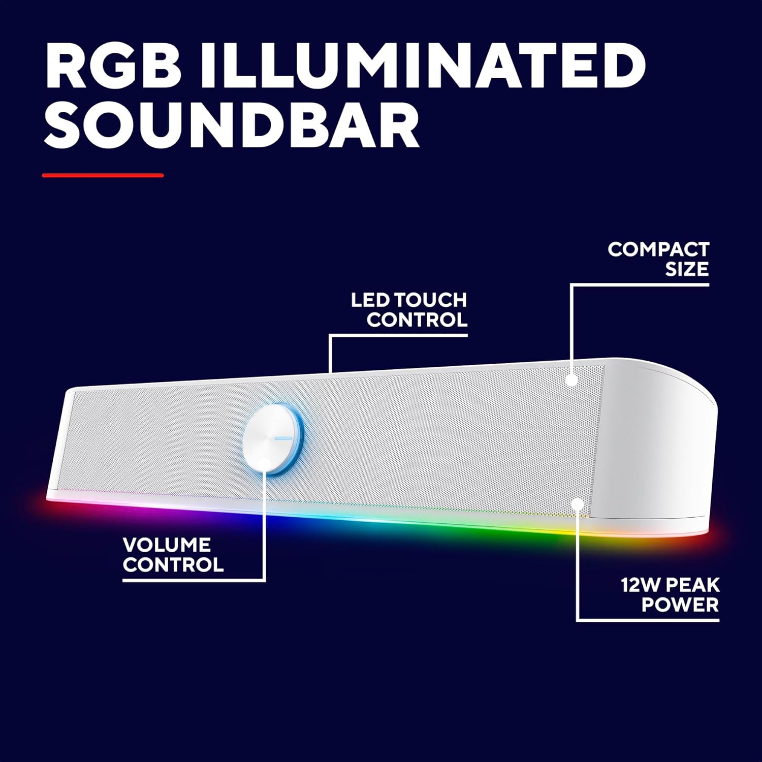 Thumbnail 1 de Trust Gaming GXTrust 1619W Rhox RGB Soundbar