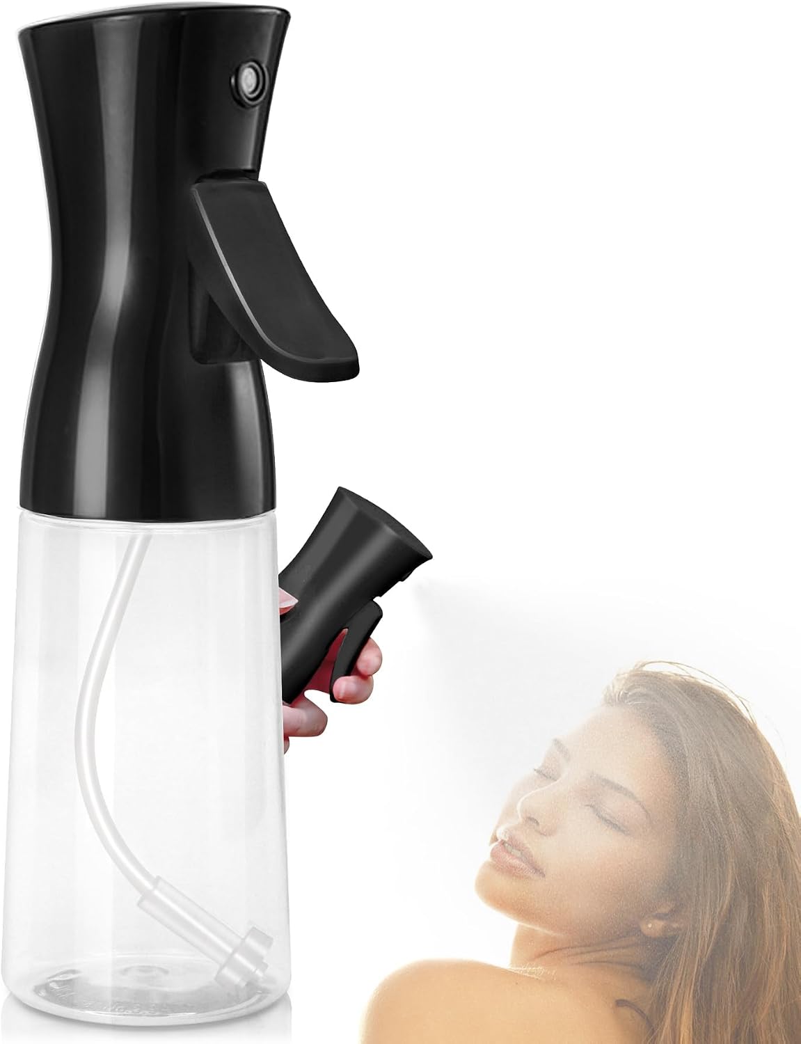 Fun Gift Spray Bottle For Hair, Continuous Water Mister – 200 ml (Black)