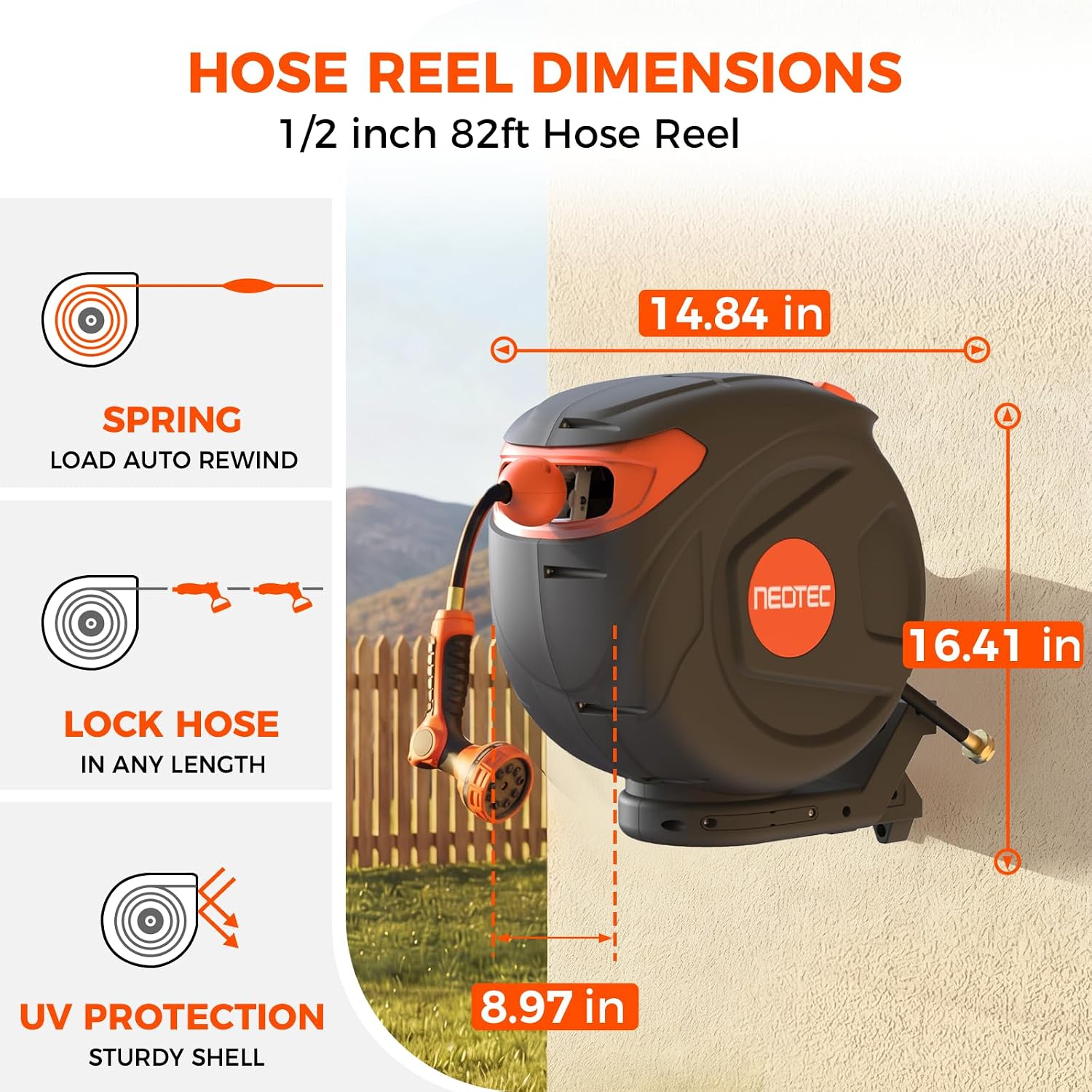 Thumbnail 1 de Retractable Garden Hose, 82 ft