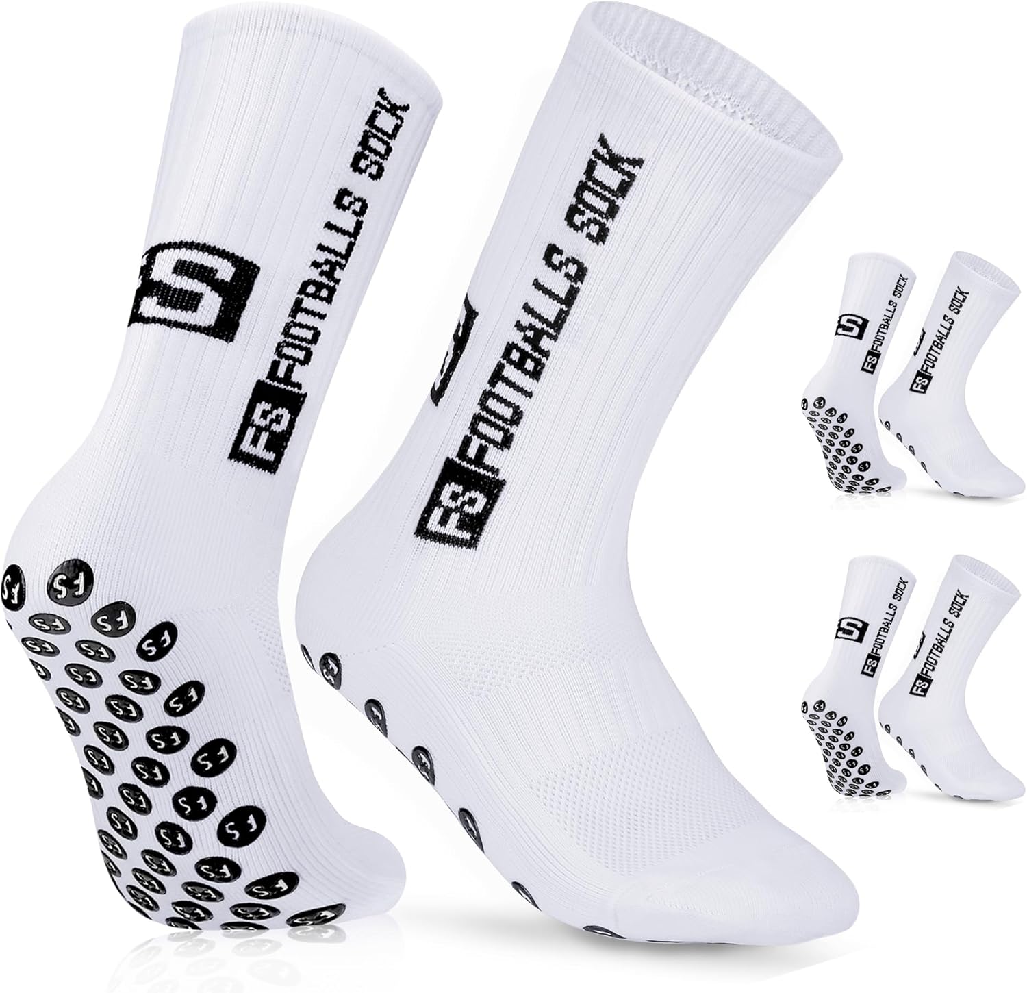 AVABEST Fußballsocken Herren 2 Paar Grip