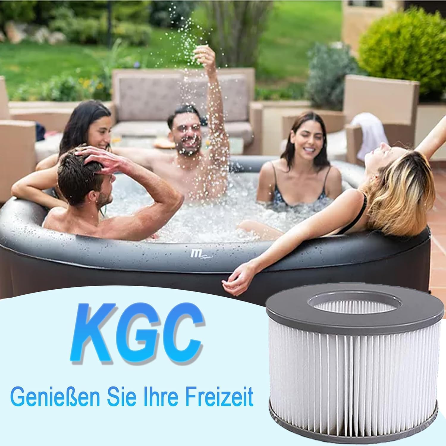 Detalle 2 de KGC K2G1E2020-ALL filterpatronen voor MSpa, 12 stuks met 90 lamellen
