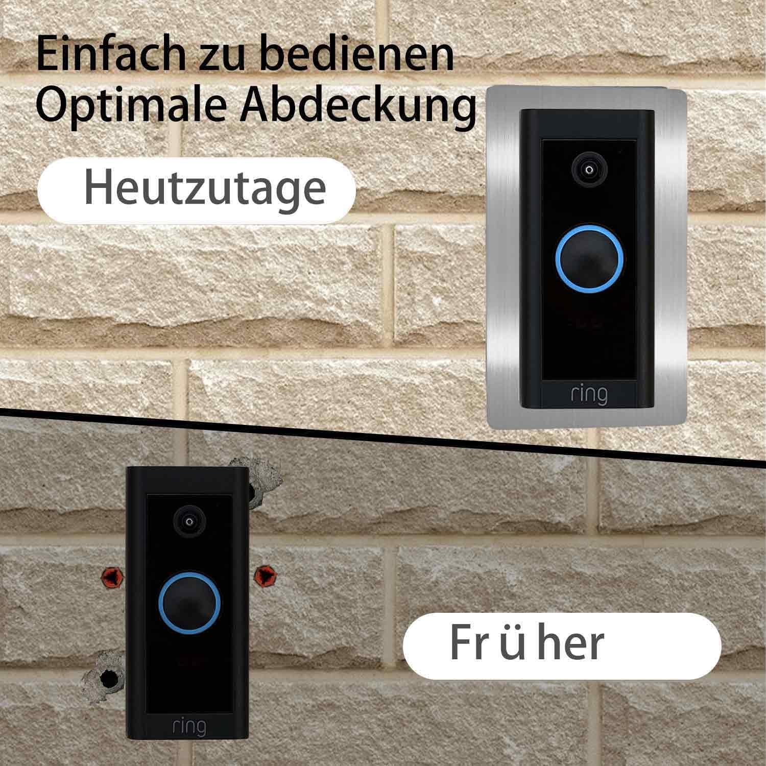 Thumbnail 1 de Verdeckte Blende aus Edelstahl für Ring Video Doorbell Wired – Halterung grün verdeckt alte Bohrlöcher