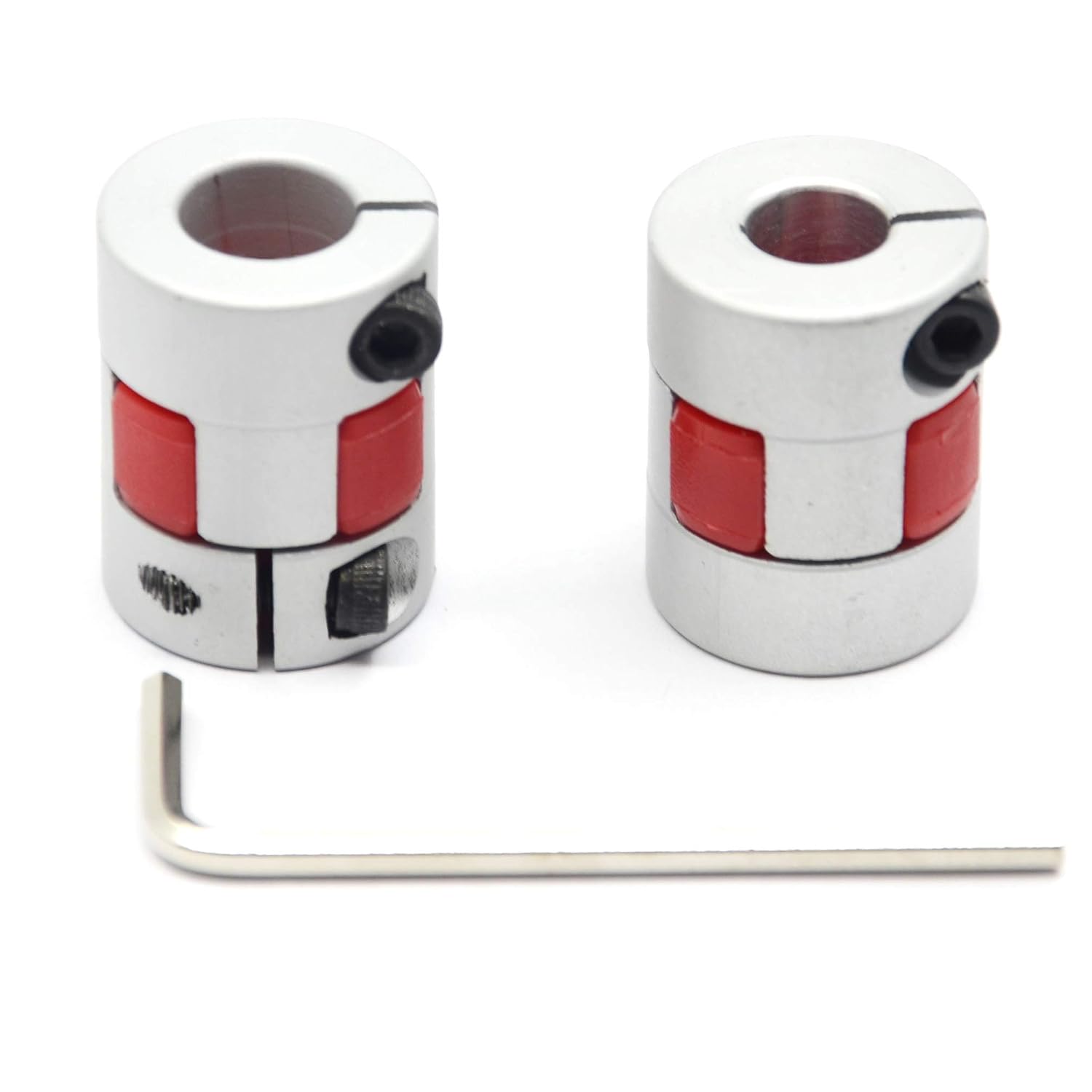 Thumbnail 4 de Befenybay 2er-Pack Flexible Pflaumenform-Wellenkupplung, 5x5 mm – Aluminium, 20 mm Ø, 25 mm Länge