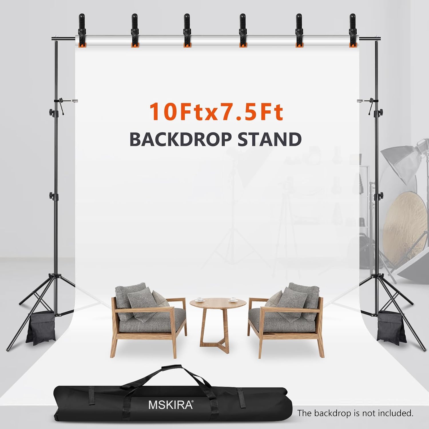 Detalle 2 de MSKIRA Backdrop Stand 10ft x 7.5ft