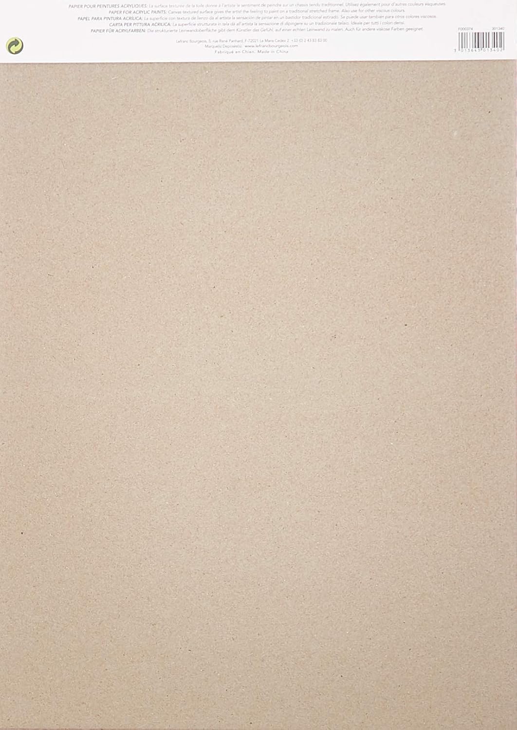 Detalle de Bloc Lefranc Bourgeois A3 — 15 feuilles, papier acrylique 190 g