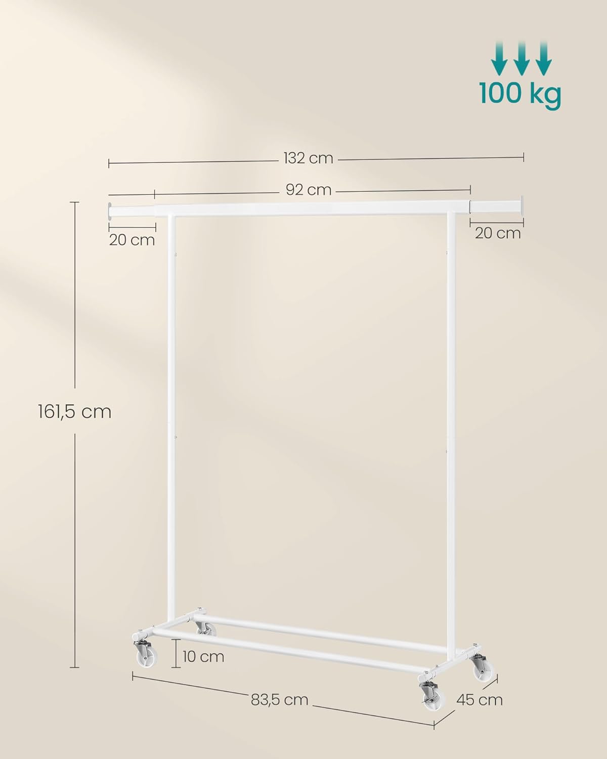 Thumbnail 4 de SONGMICS HSR013W01 Kleiderständer, bis 100 kg